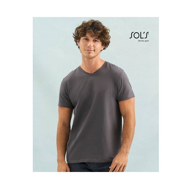 Moška bombažna kratka majica Sol's Regent V-neck