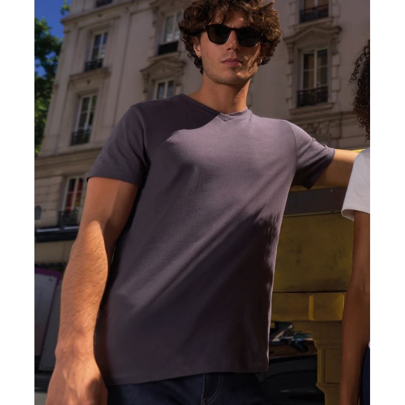 Moška bombažna kratka majica Sol's Regent V-neck