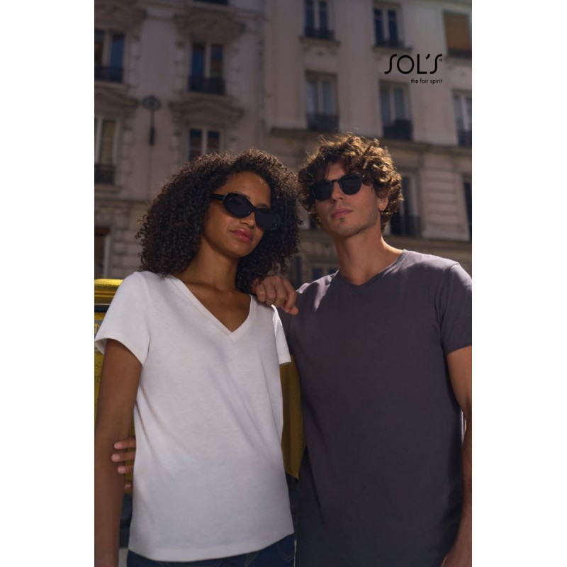 Ženska bombažna kratka majica Sol's Regent V-neck Woman