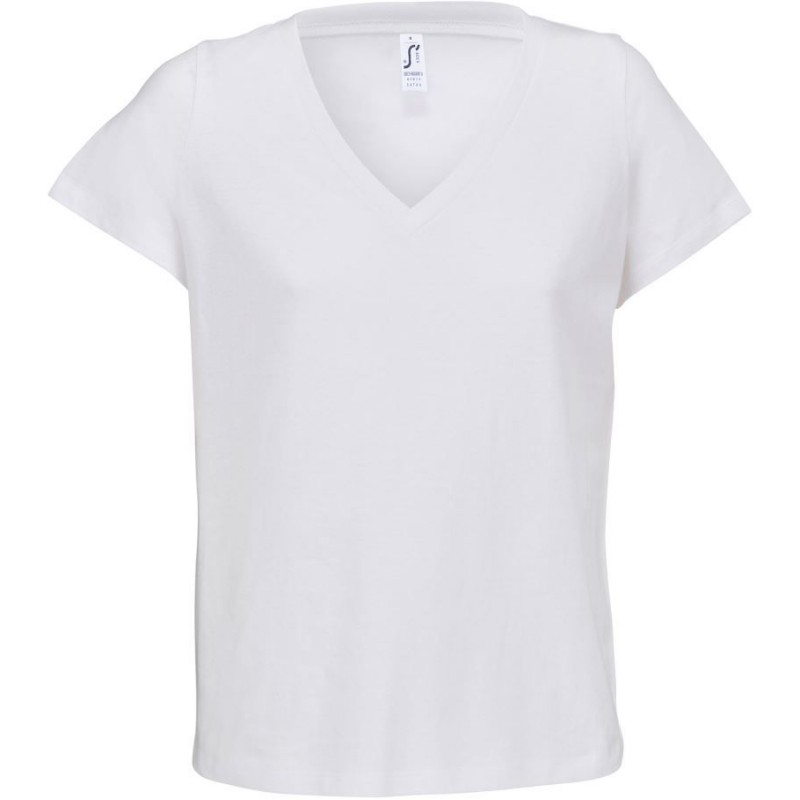 Ženska bombažna kratka majica Sol's Regent V-neck Woman