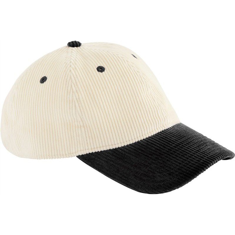 Unisex žametna kapa s šiltom Beechfield B690 Contrast Corduroy