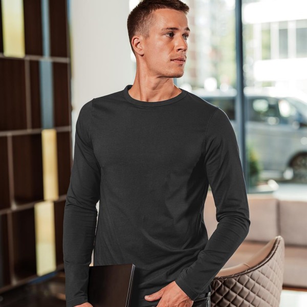 Moška ORGANIC lahka majica z dolgimi rokavi EUROWEAR EM203