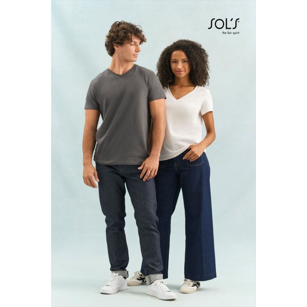 Moška bombažna kratka majica Sol's Regent V-neck