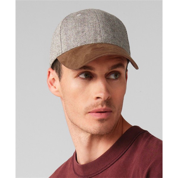 Unisex kapa s šiltom Beechfield B627 Herringbone Suede