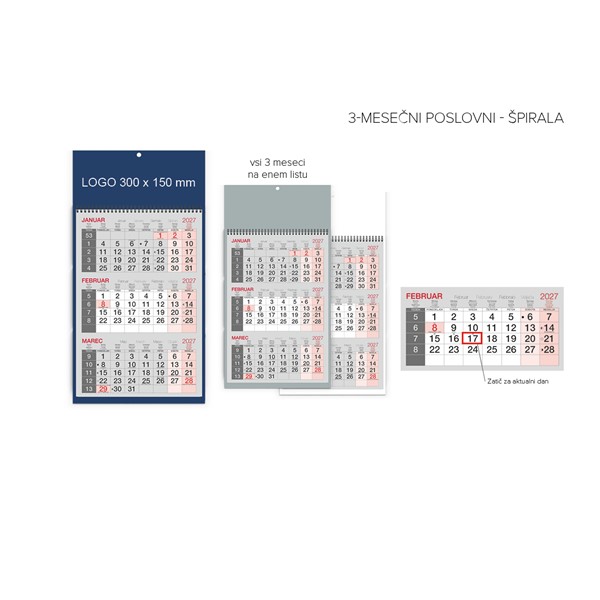 Poslovni 3-mesečni - špirala