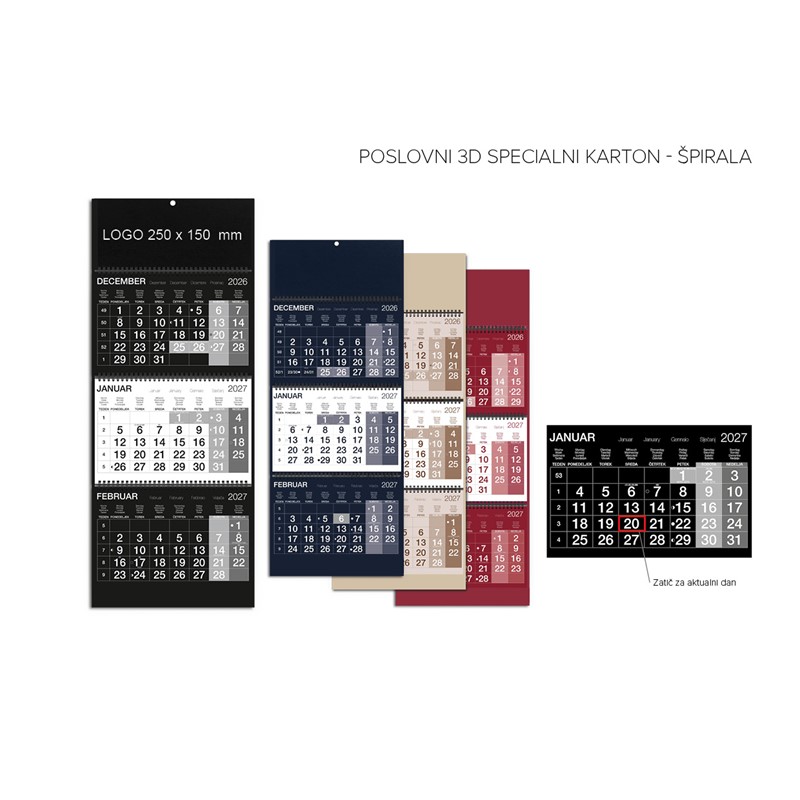Poslovni 3D specialni karton - špirala