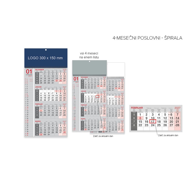 Poslovni 4-mesečni - špirala