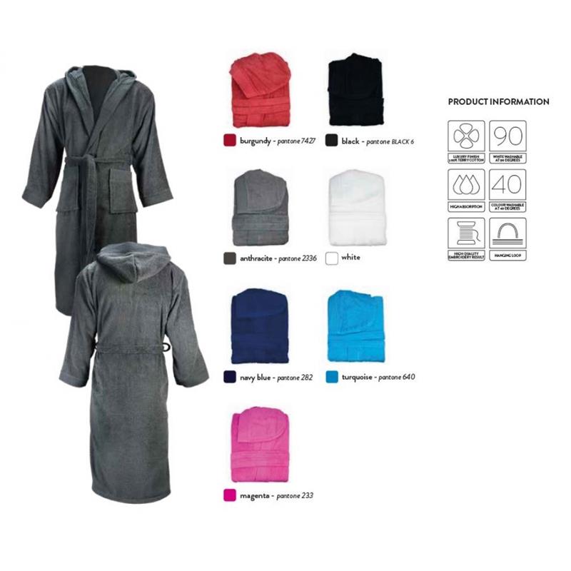 The One Towelling Bathrobe hooded