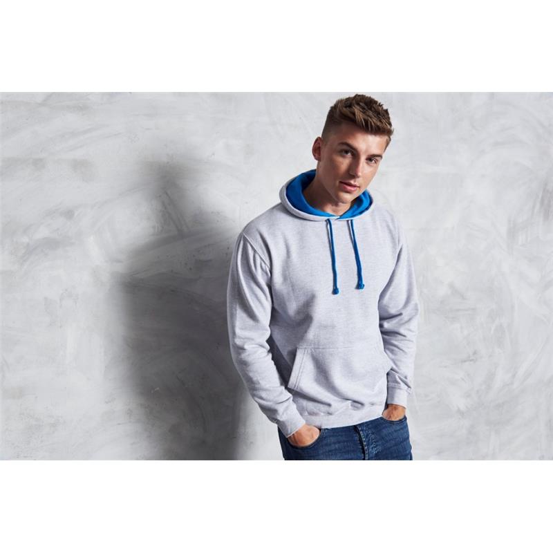 Pulover s kontrastno kapuco AWJH003 VARSITY HOODIE