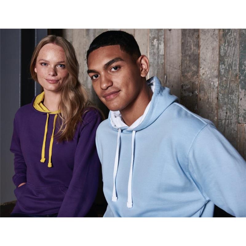 Pulover s kontrastno kapuco AWJH003 VARSITY HOODIE