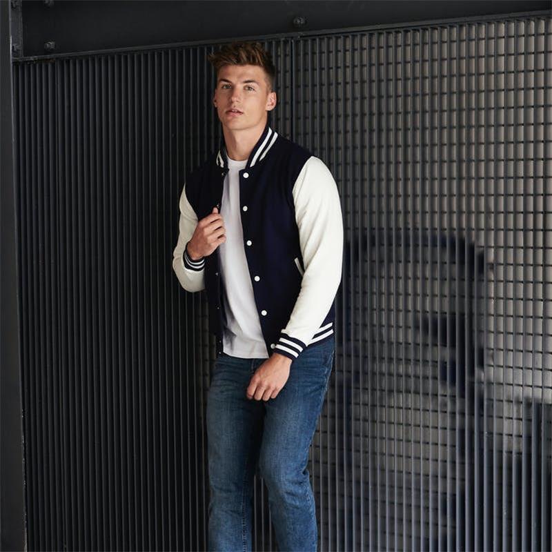 Kontrastna lahka jakna AWJH043 VARSITY JACKET