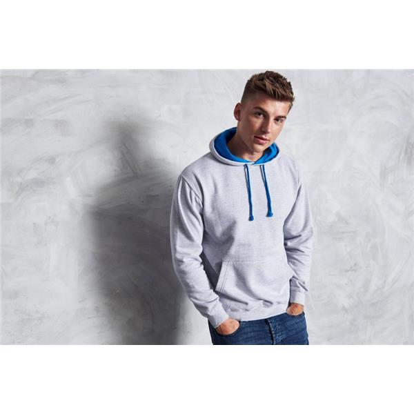 Pulover s kontrastno kapuco AWJH003 VARSITY HOODIE