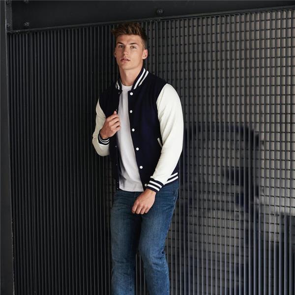 Kontrastna lahka jakna AWJH043 VARSITY JACKET